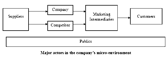 major actors in company micro-environment hahuzone